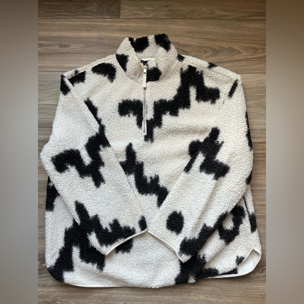 H&M Sherpa Quarter Zip Size L